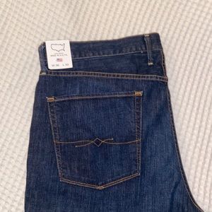 Dark Wash Mens Vintage Straight Jeans